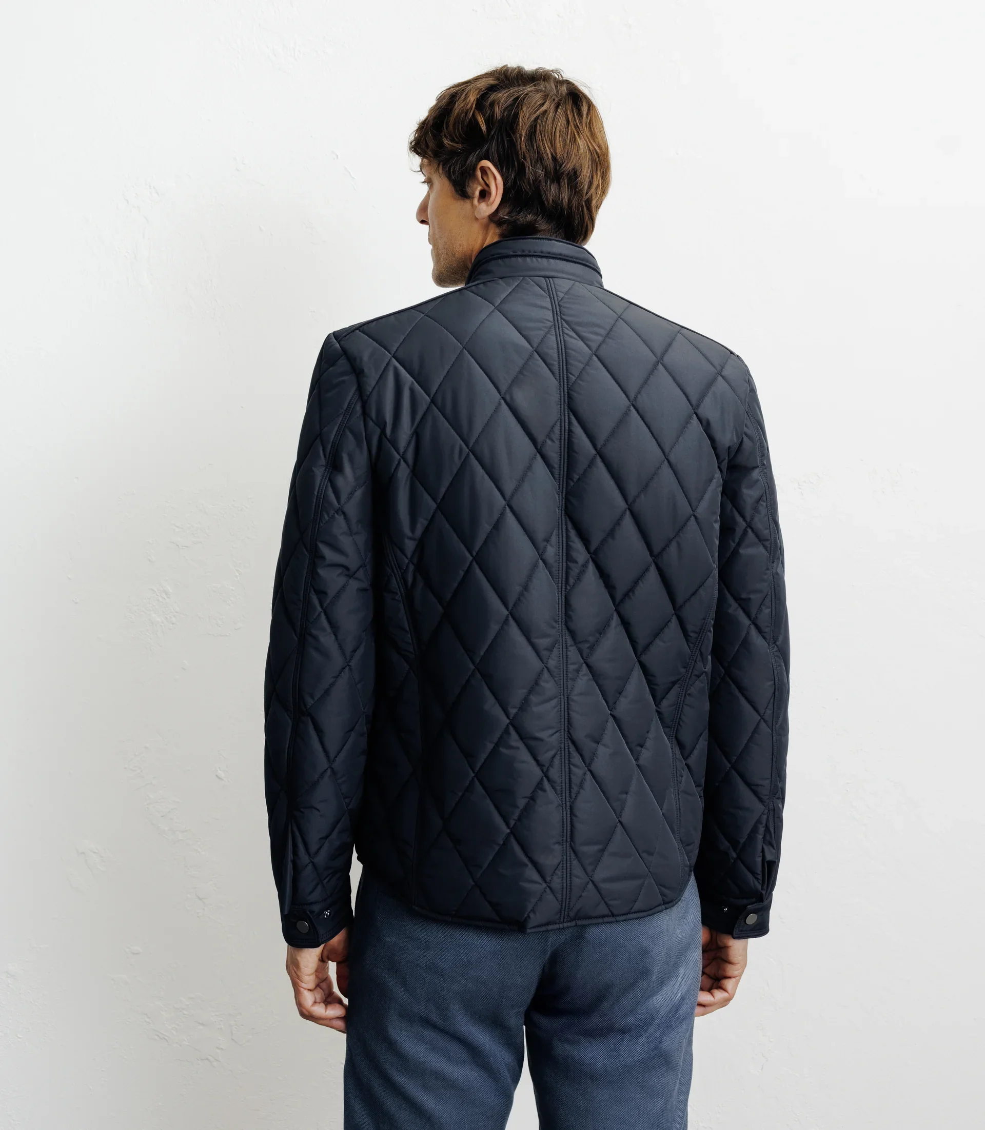 Blouson col chemise marine - Image 4