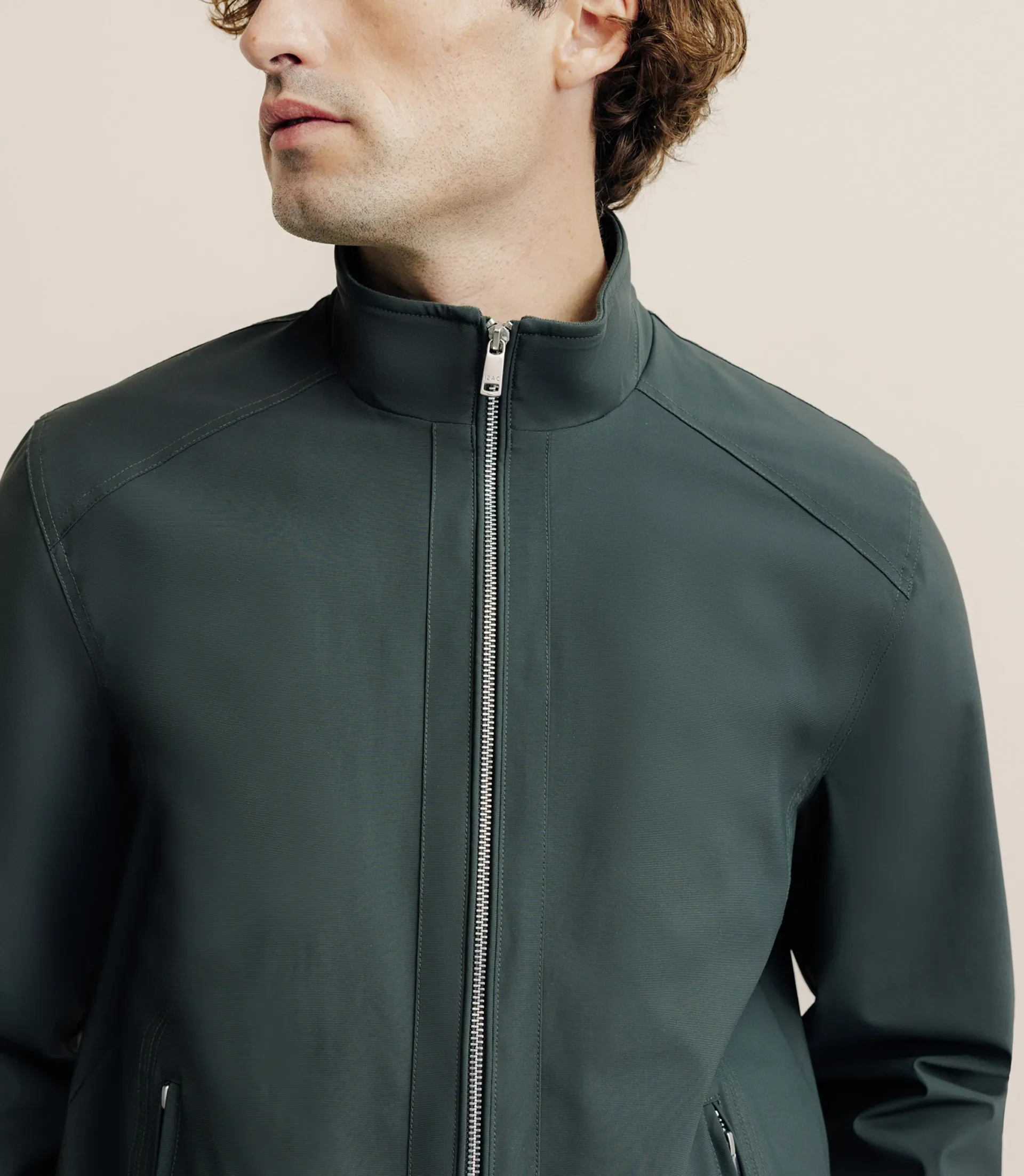 Blouson col montant kaki - Image 3