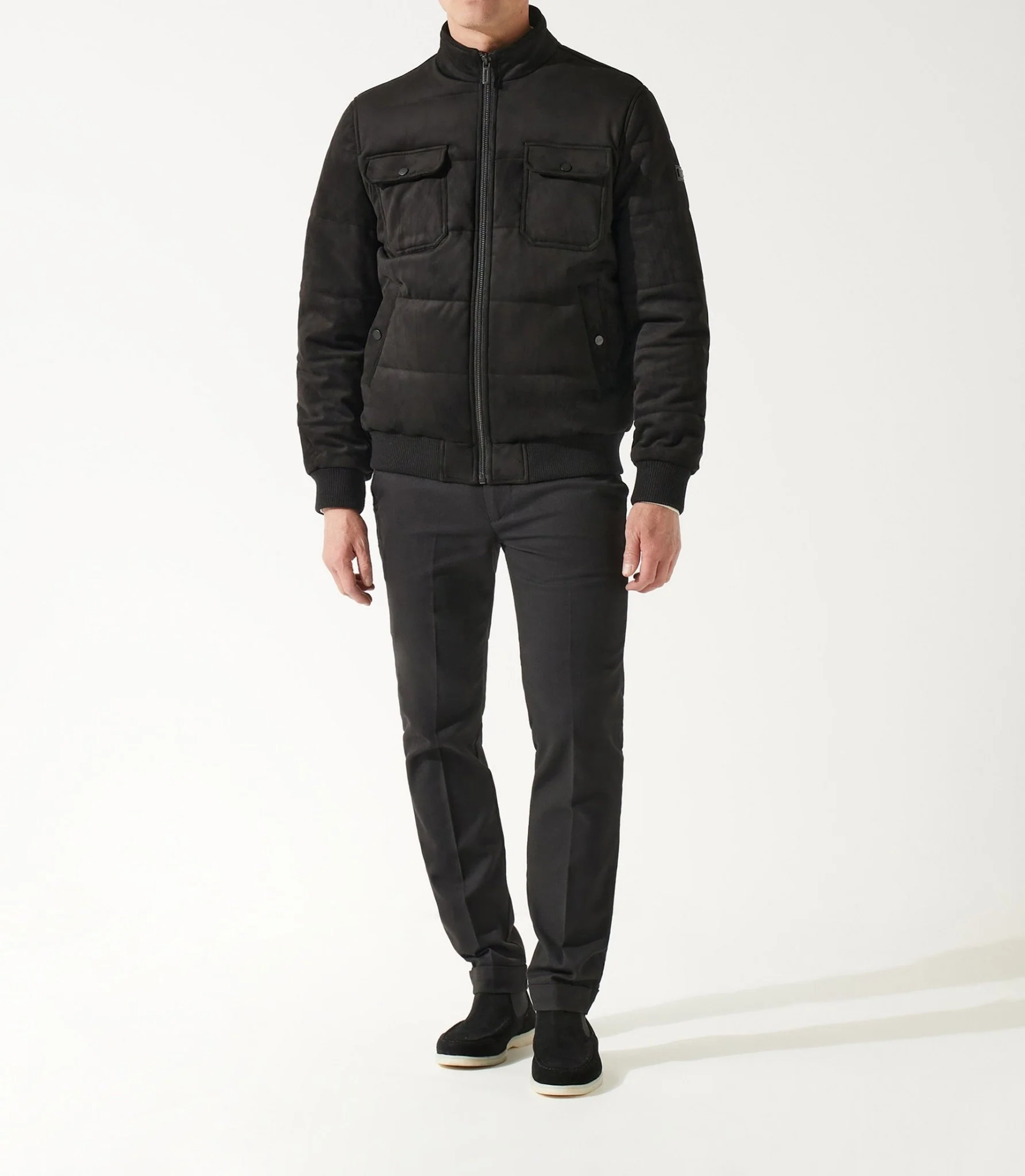 Blouson teddy matelassé noir MEMPHIS - Image 4