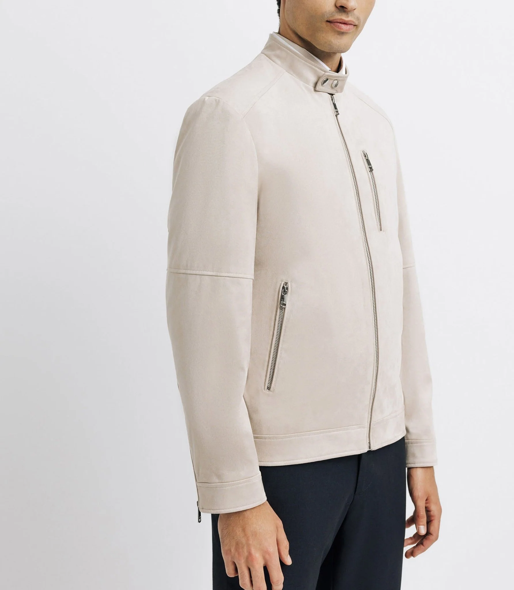 Blouson col montant écru - Image 4