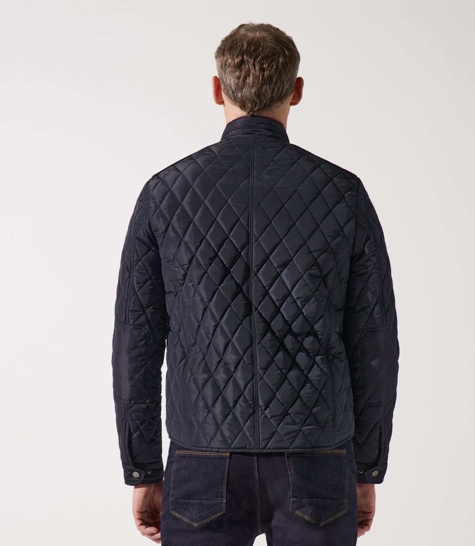 Blouson surchemise à col montant matelassé marine MACEO - Image 6