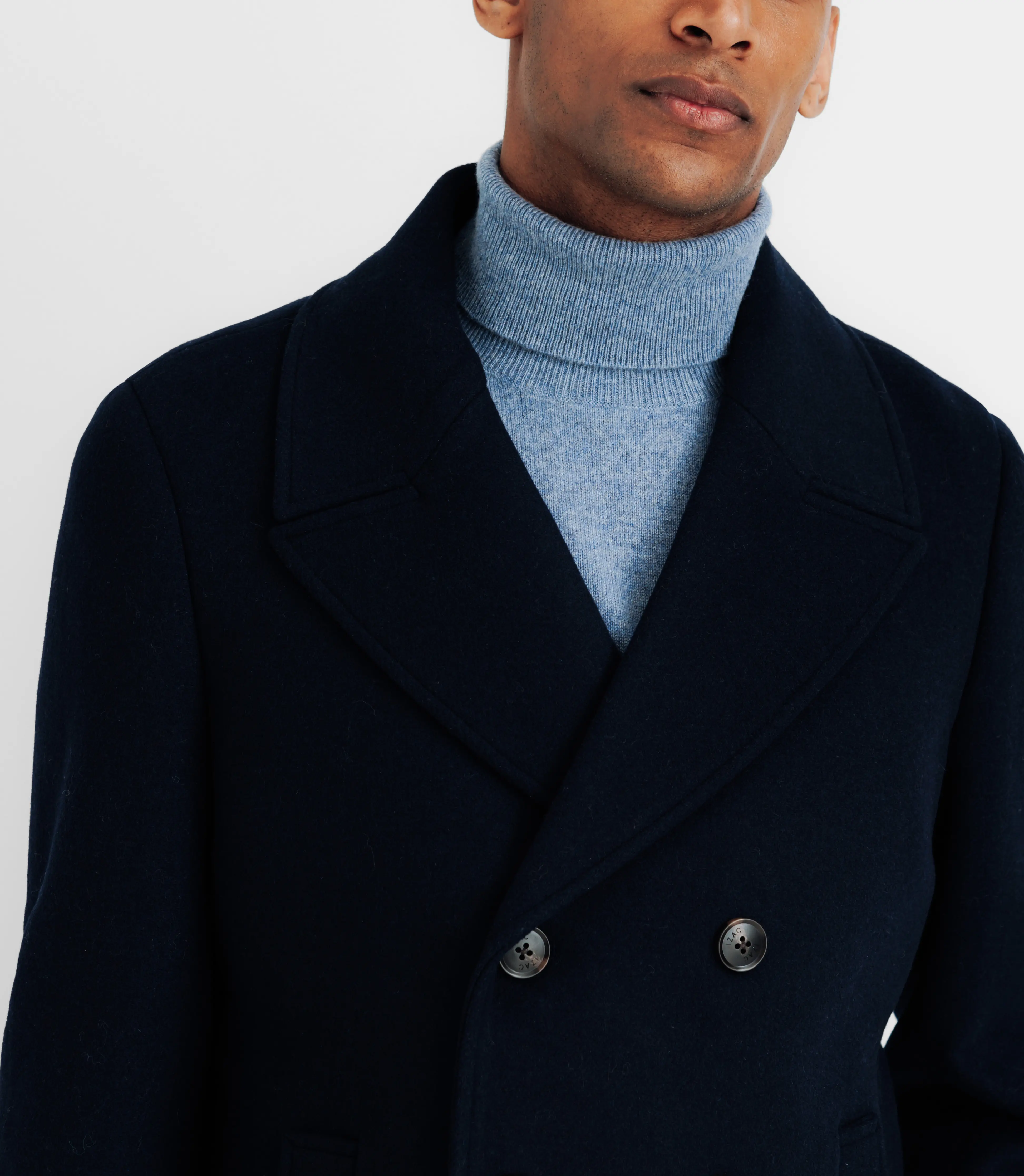 Manteau caban 6 boutons marine - Image 3