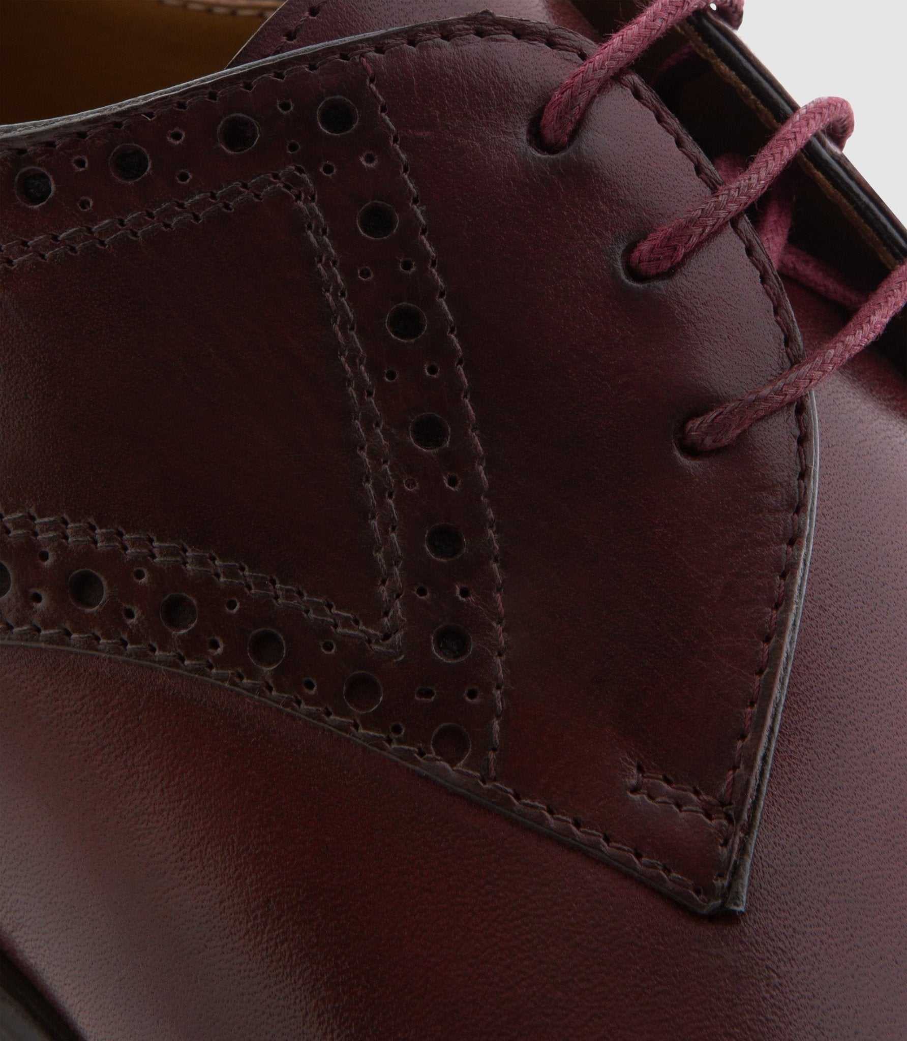 Derby couture en cuir bordeaux "Camillo" - Image 5