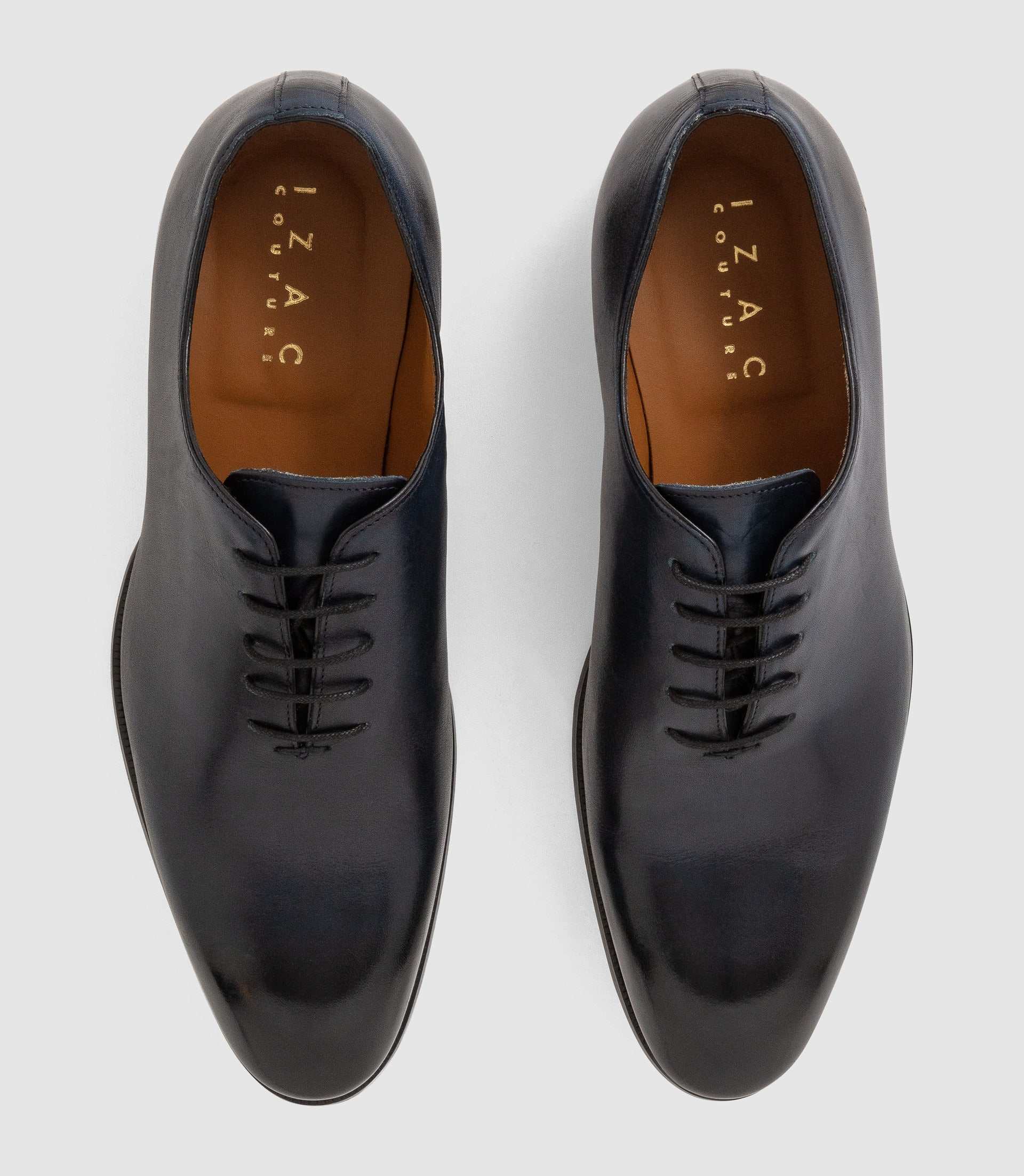 Richelieu coutures en cuir marine OTHELLO - Image 4