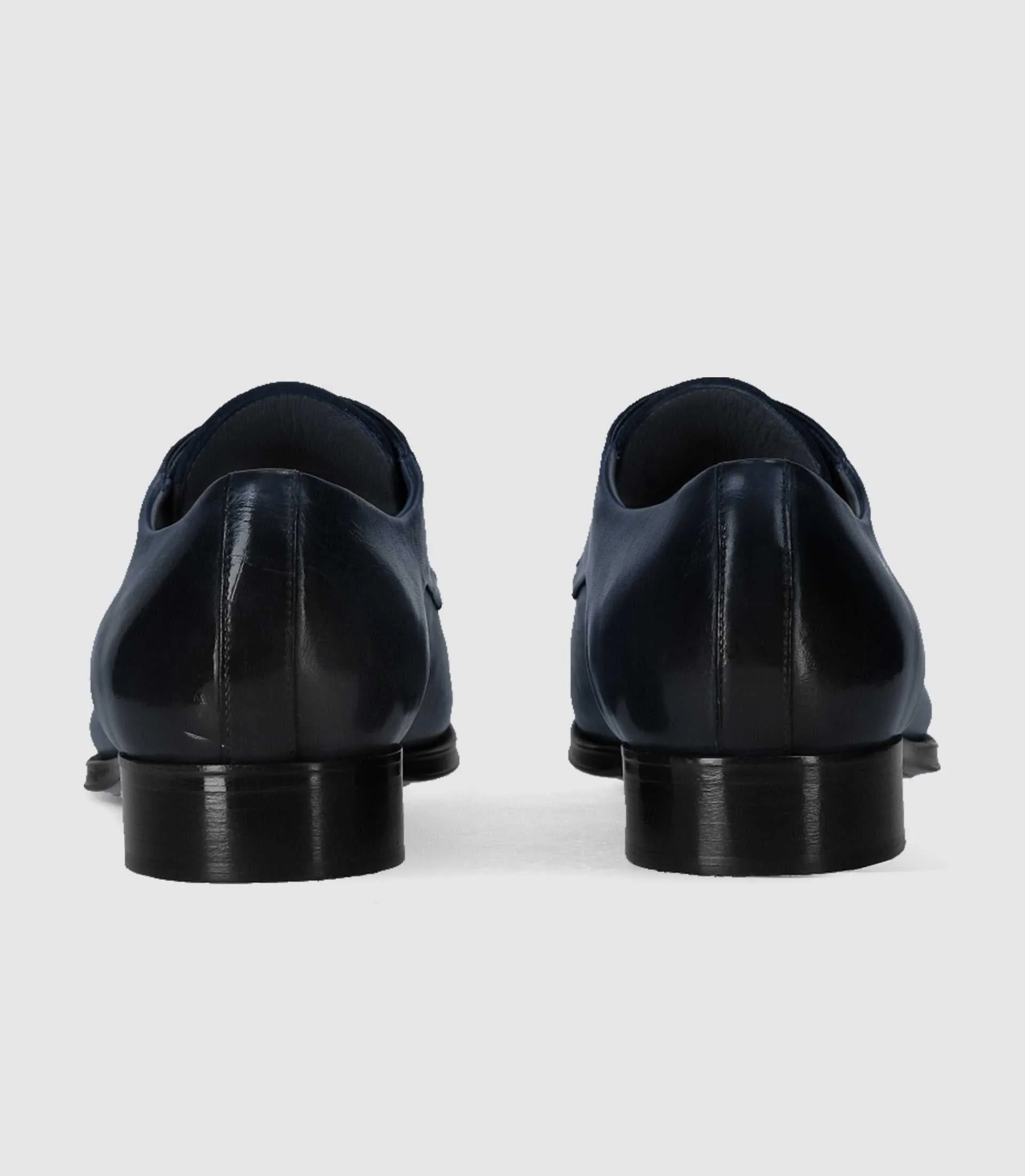 Derby couture en cuir marine ELVIS - Image 5