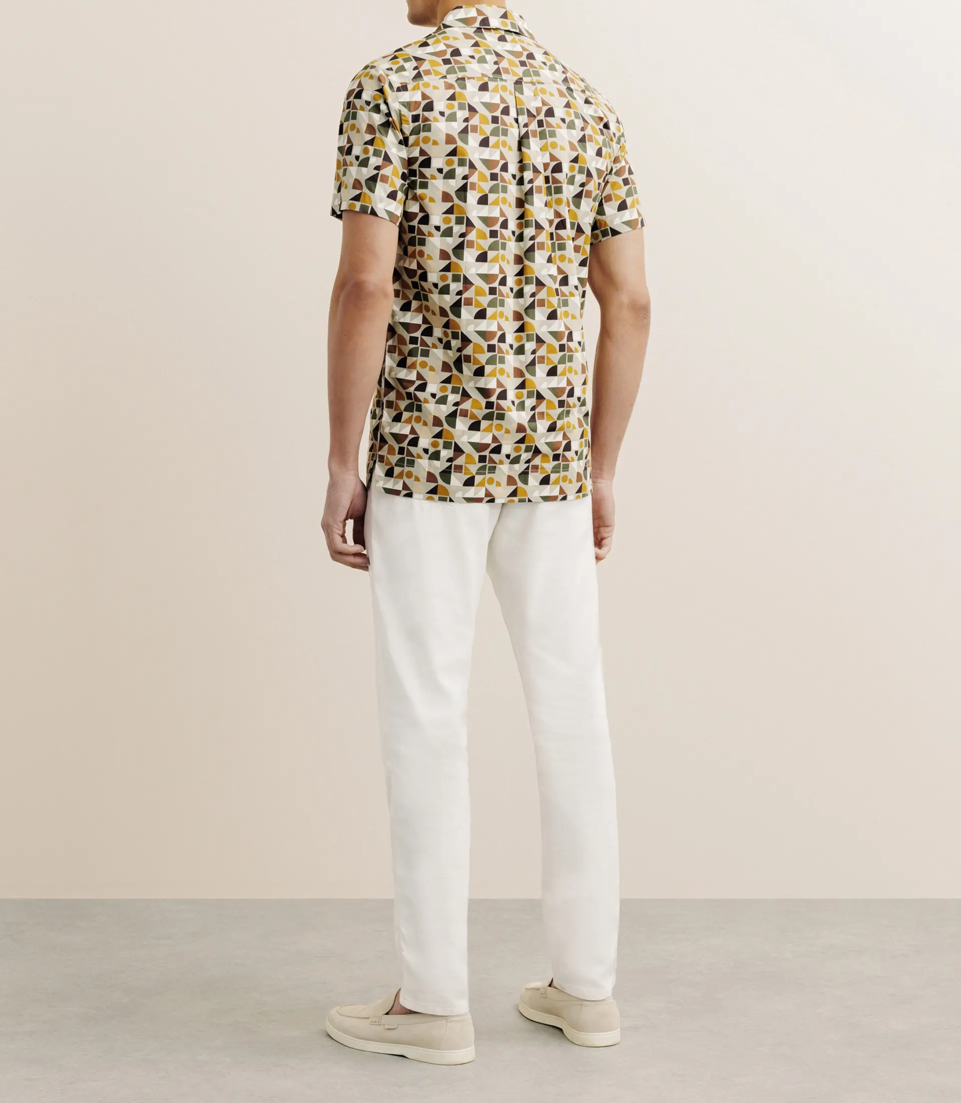 Chemise imprimée beige - Image 4