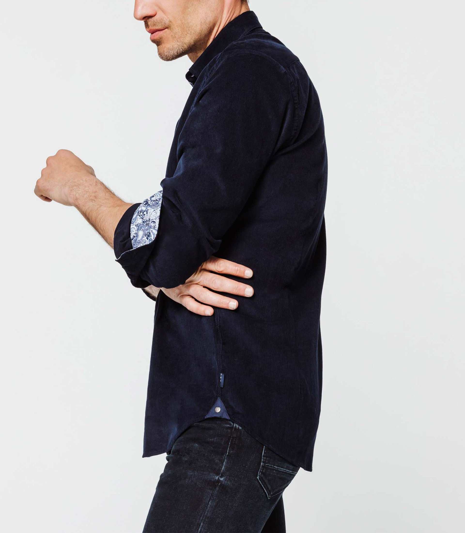 Chemise velours marine - Image 3