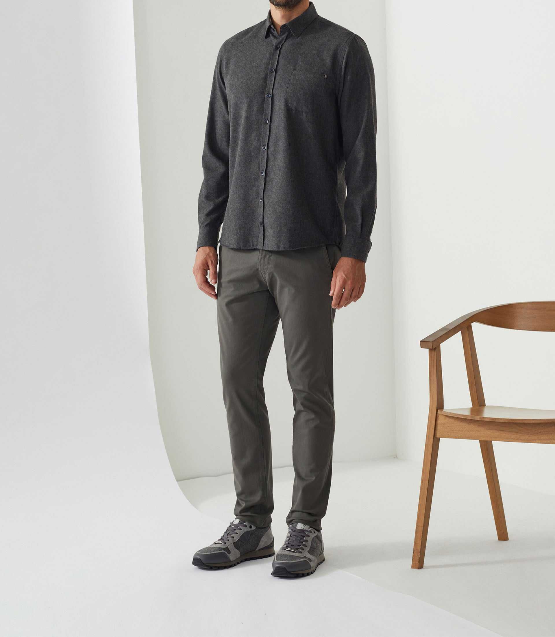 Chemise casual anthracite "Arthur" - Image 5