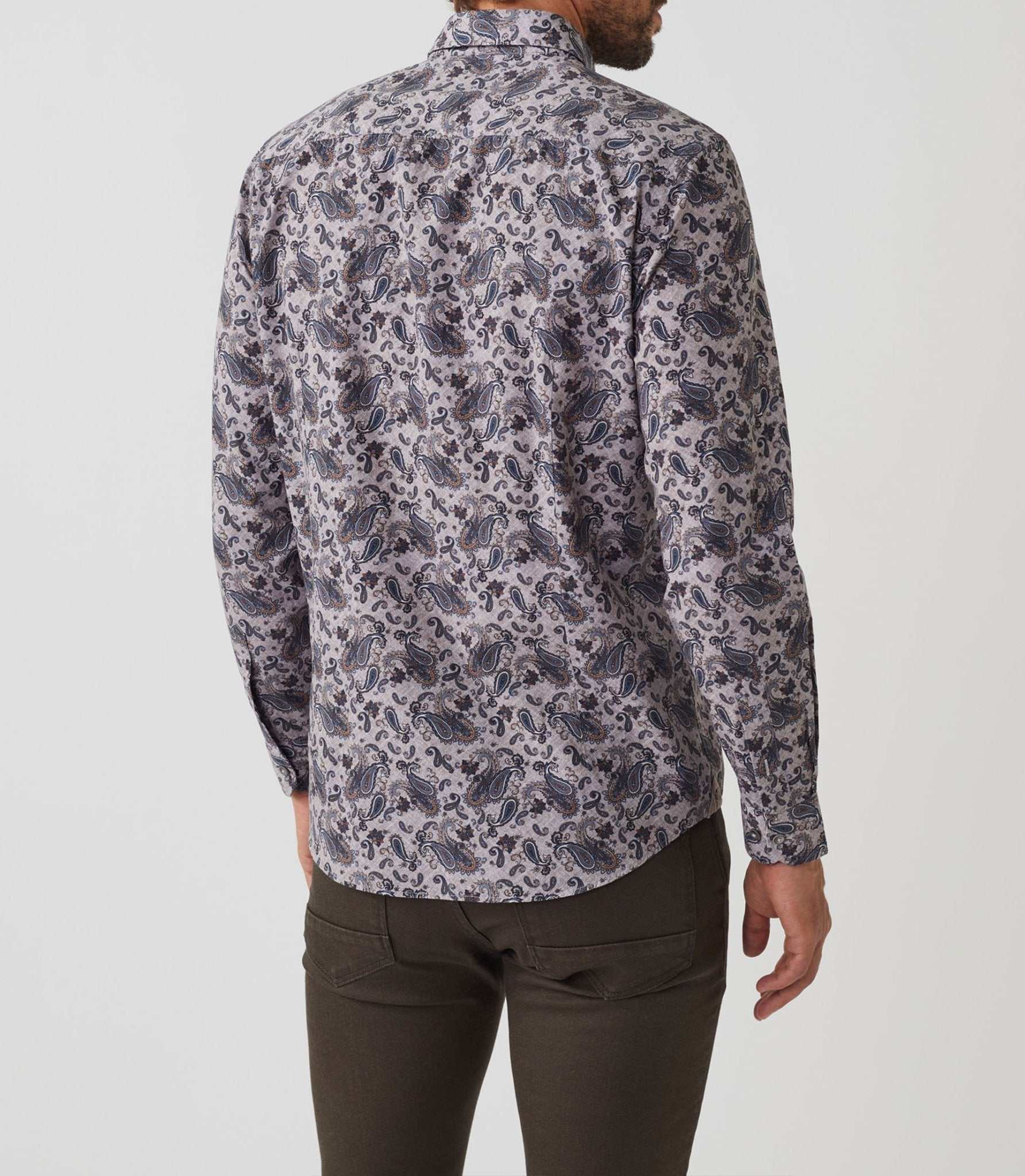 Chemise casual imprimée beige "Alan" - Image 4