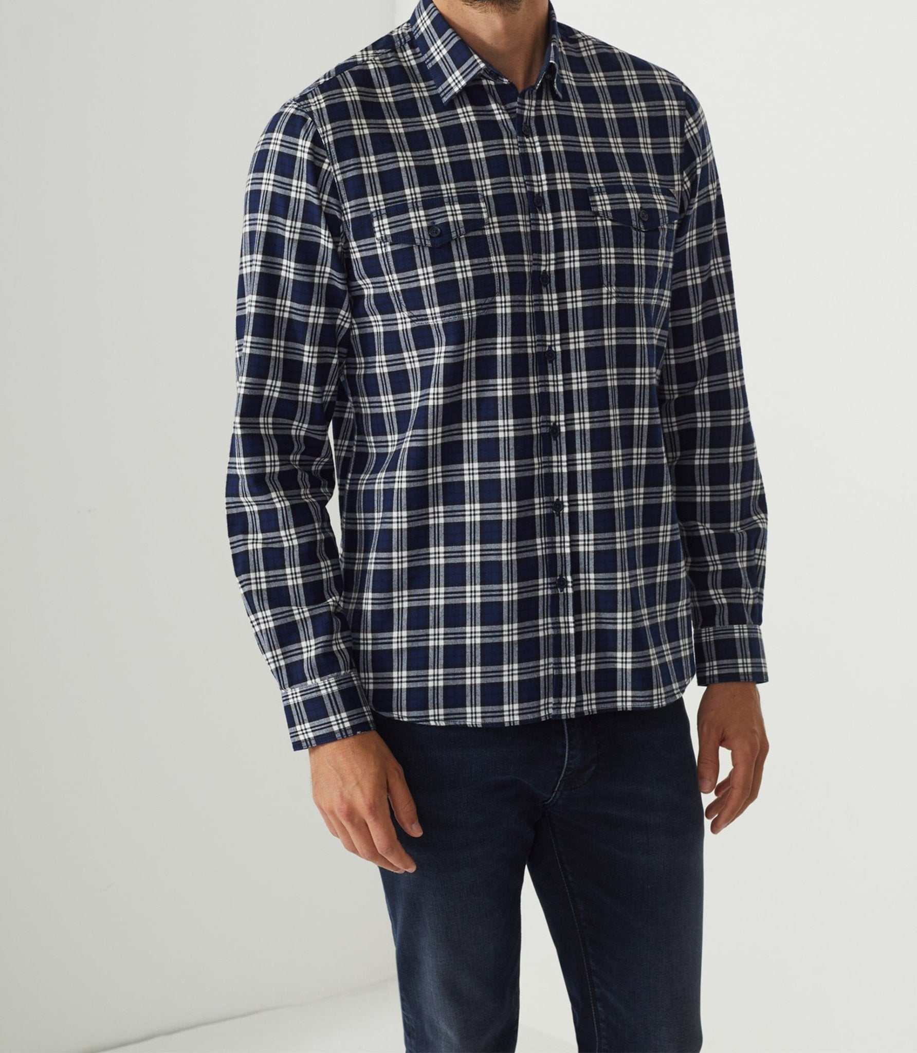 Chemise casual bleu "Adjia" - Image 4