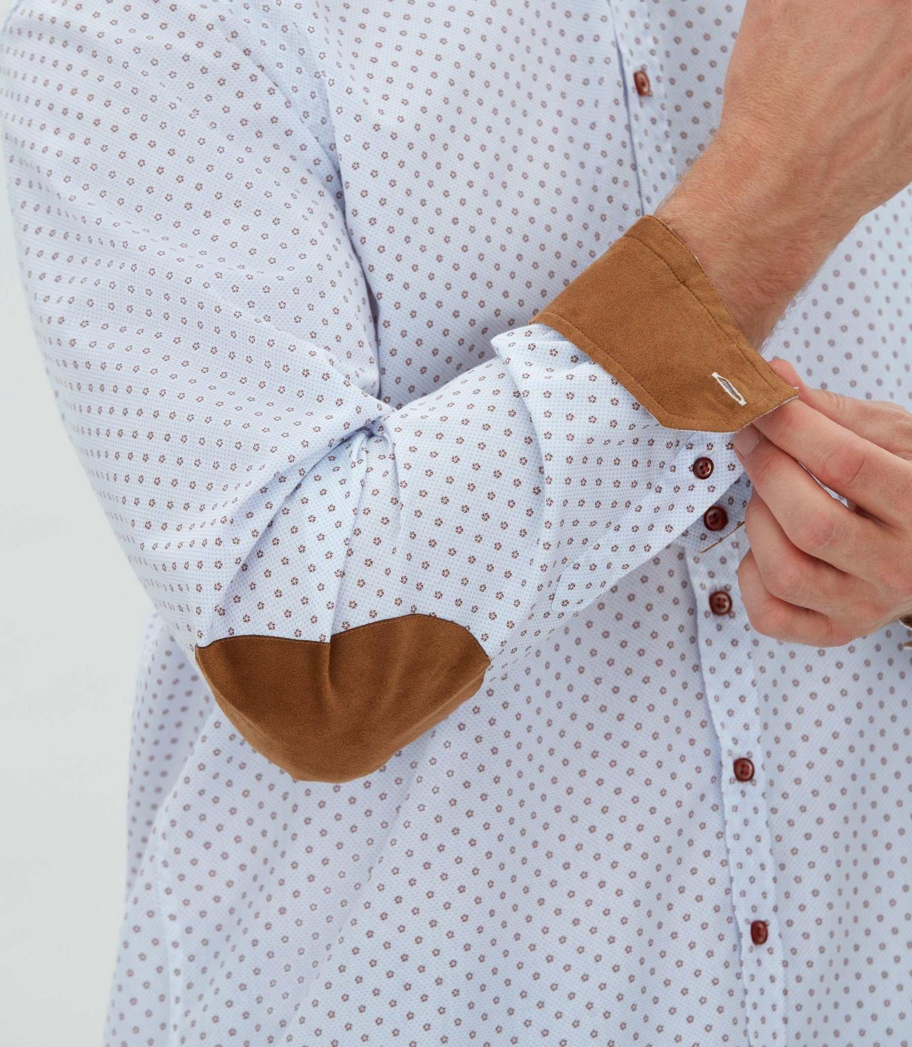 Chemise casual en coton camel "Madi" - Image 3