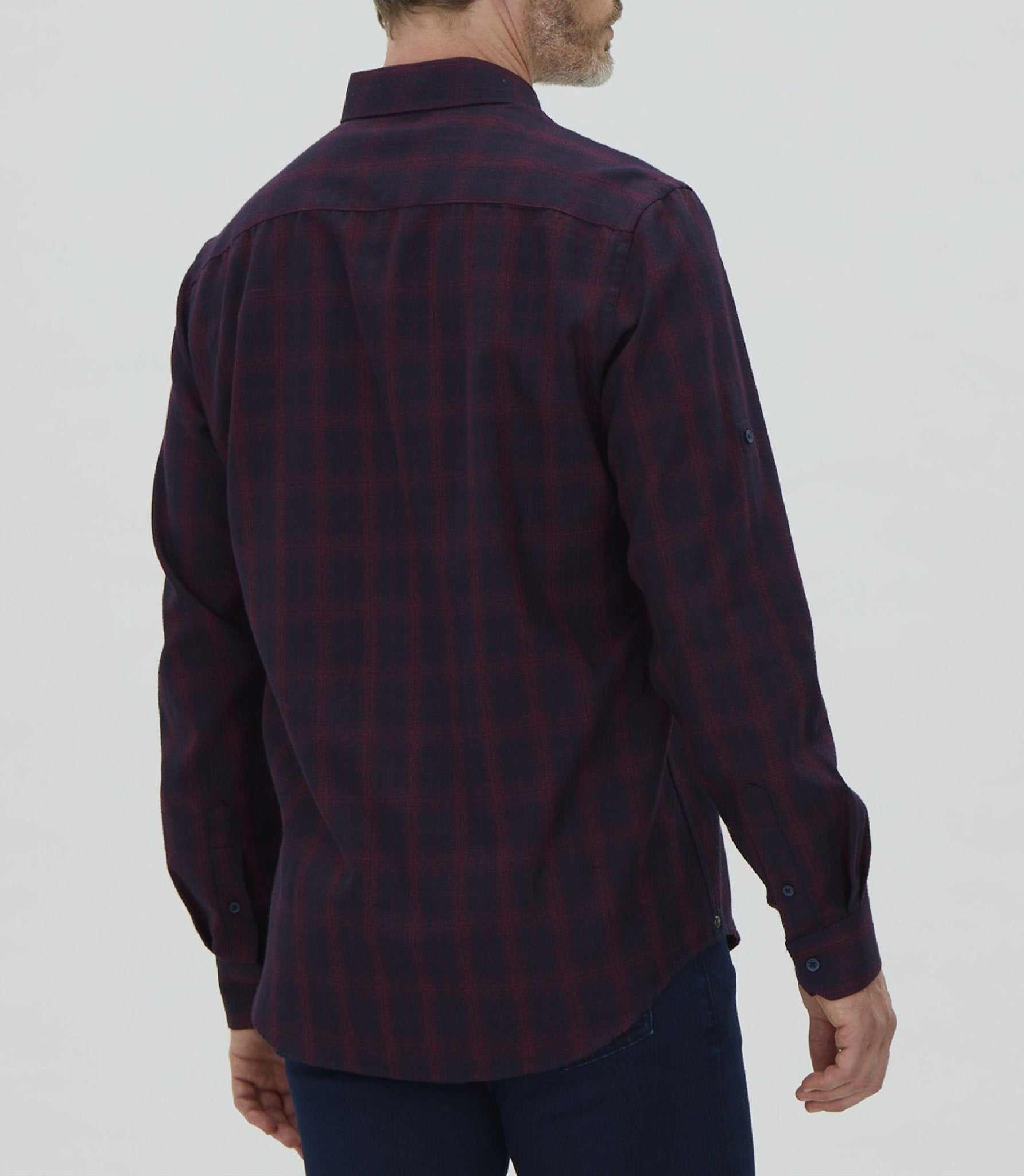 Chemise casual à carreaux rouge "Masis" - Image 3