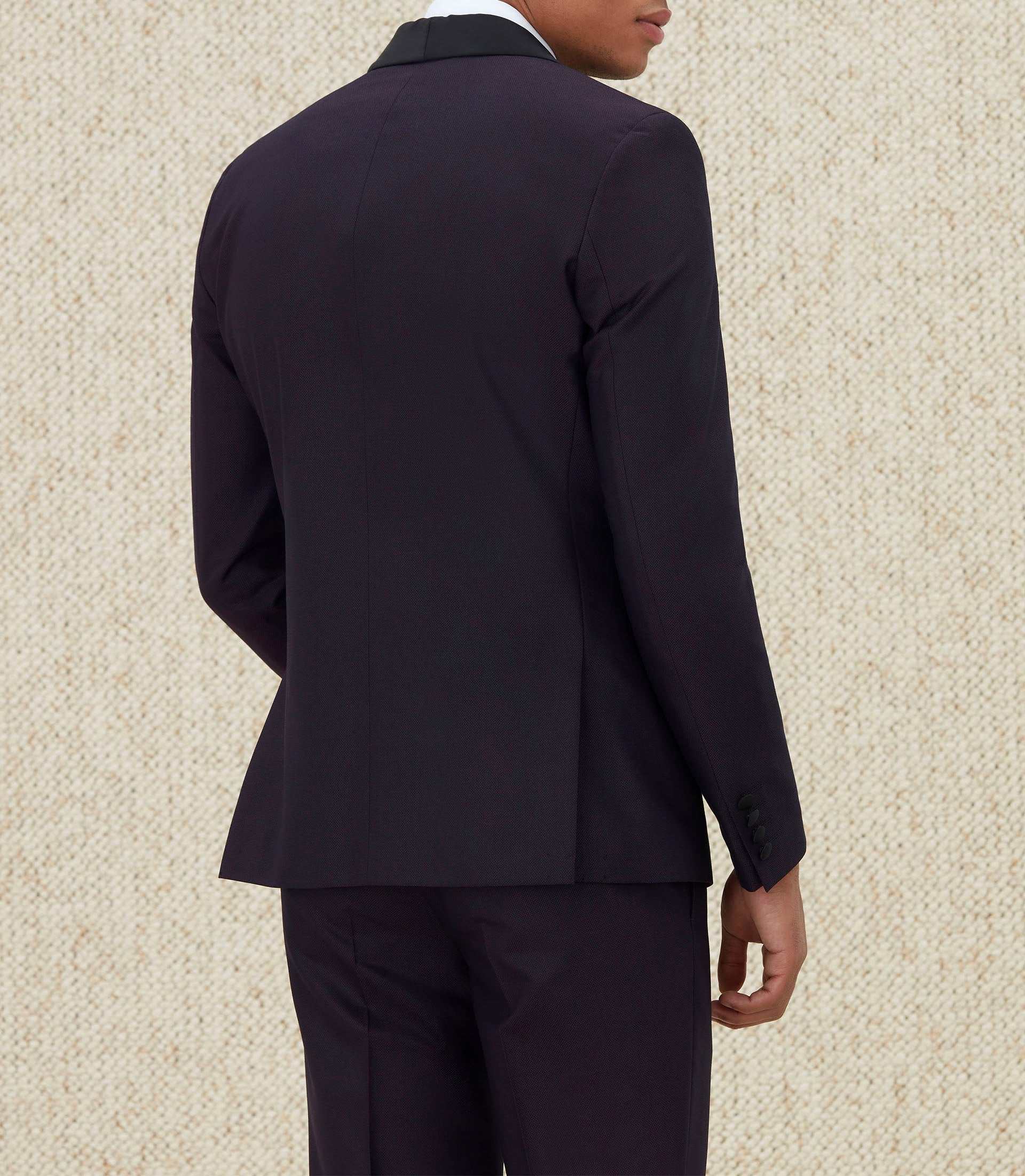 Costume cérémonie col châle bordeaux "Arpege" - Image 7