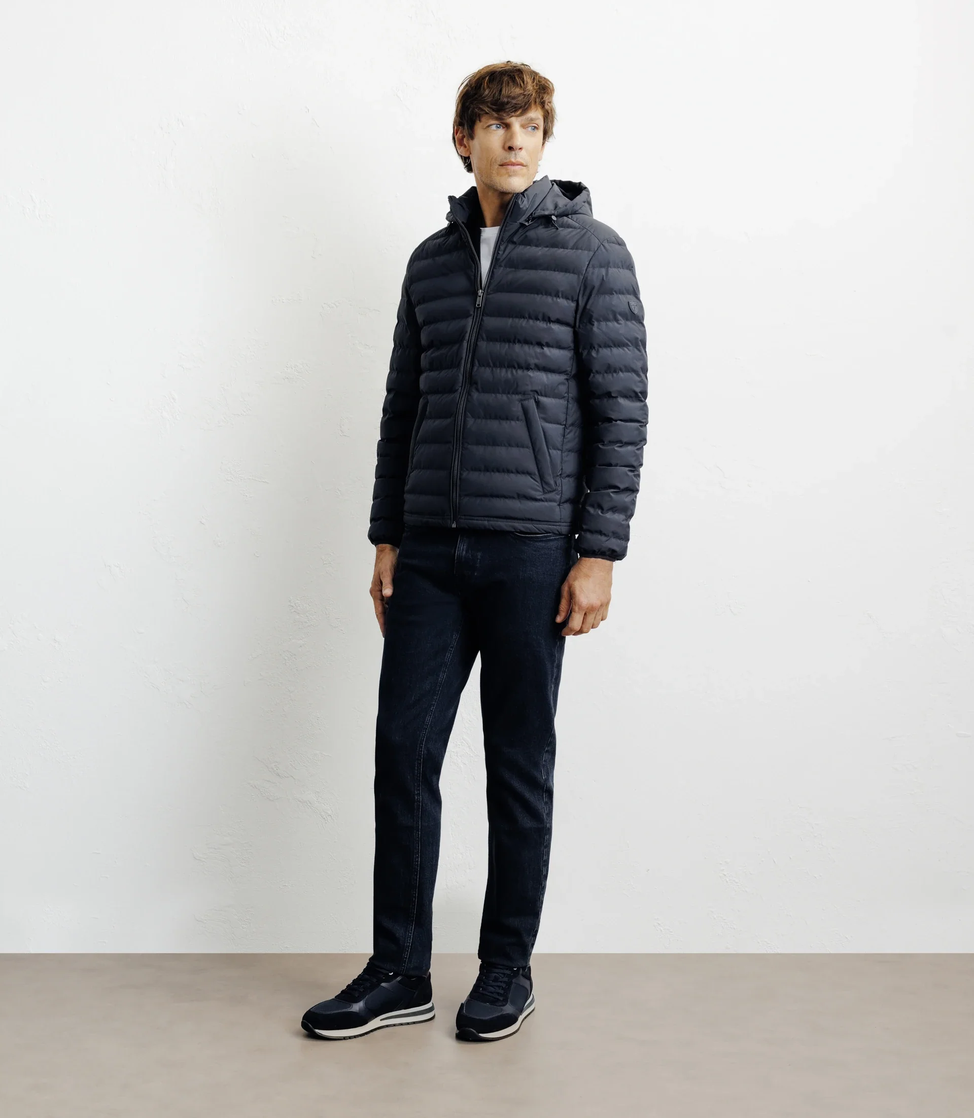 Doudoune avec capuche amovible marine - Image 3