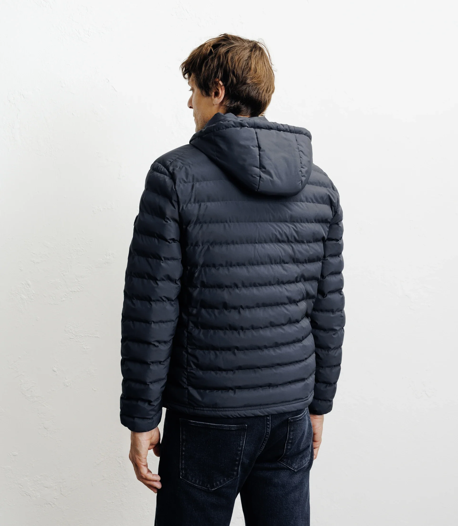 Doudoune avec capuche amovible marine - Image 4