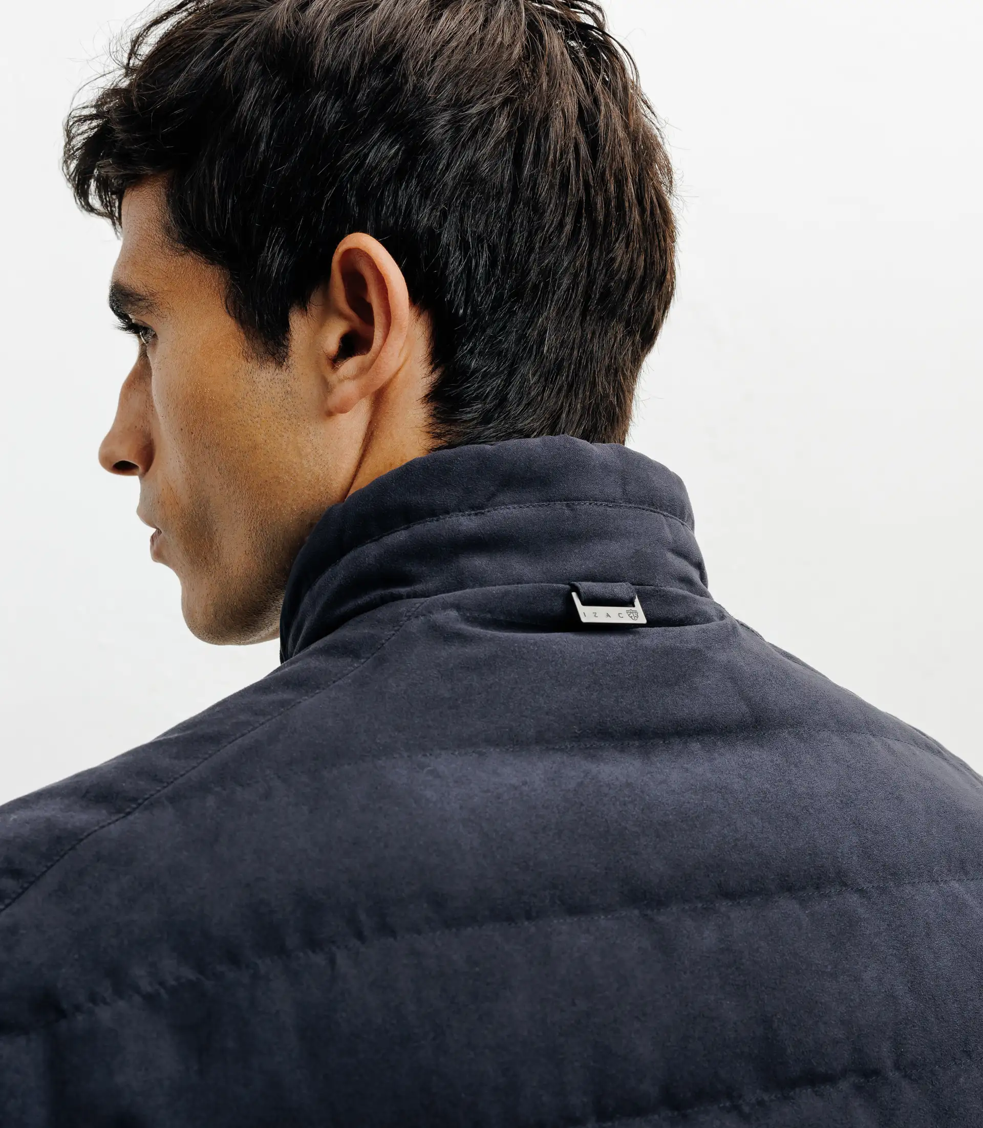 Doudoune sans manches réversible à col montant marine et grise - Image 5