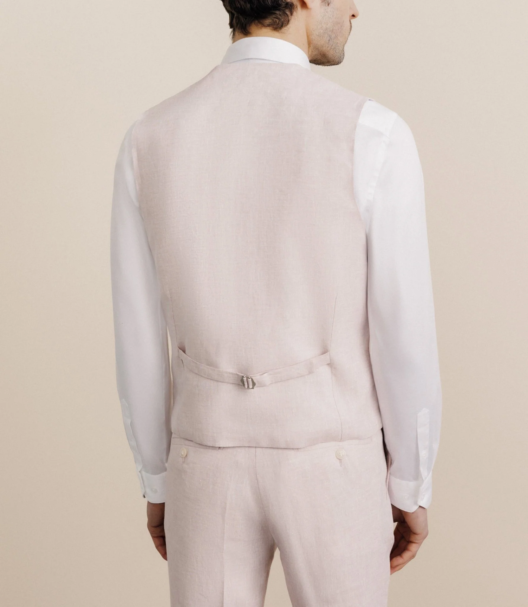 Gilet 100% lin rose - Image 3