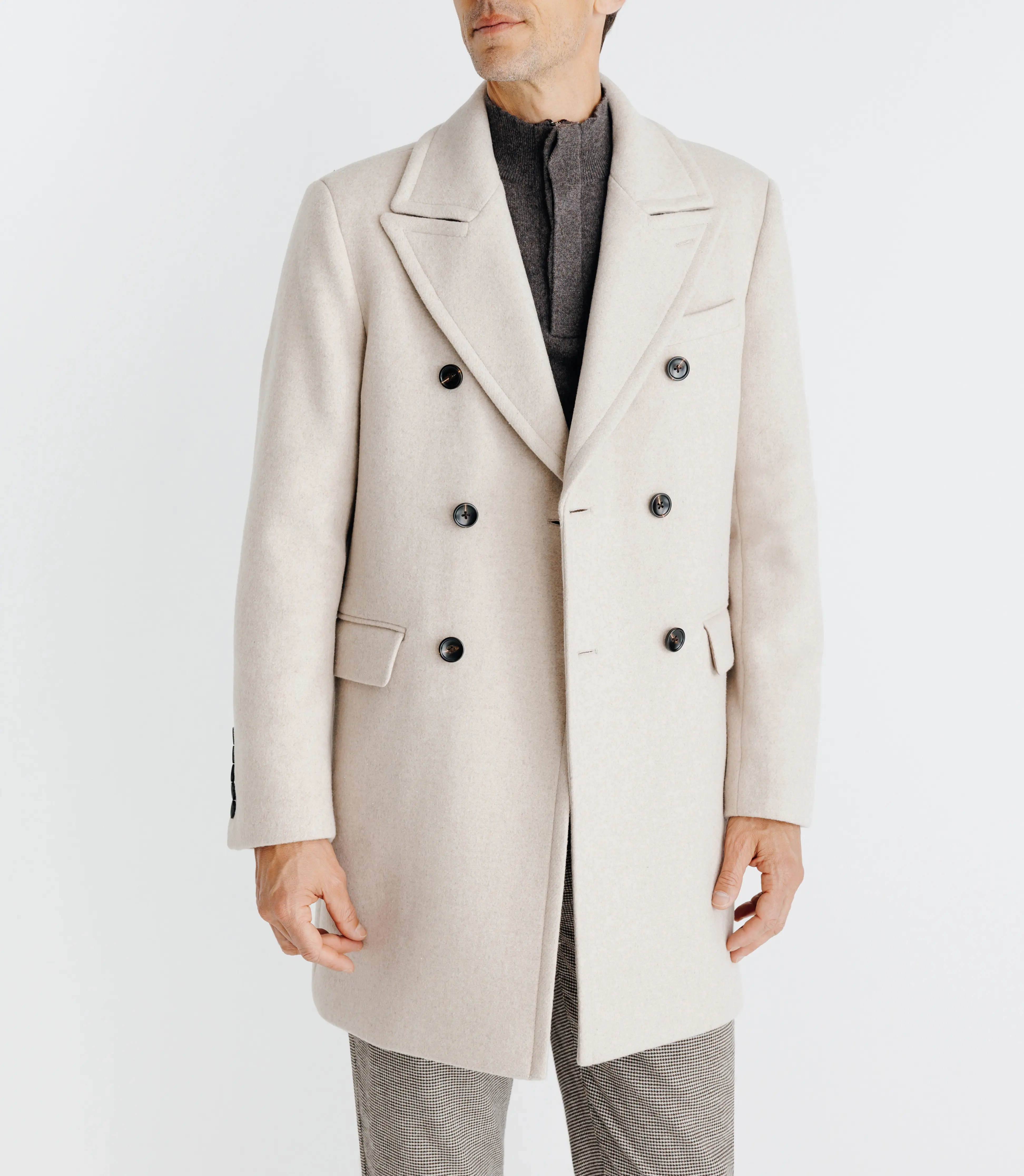 Manteau croisé beige - Image 4