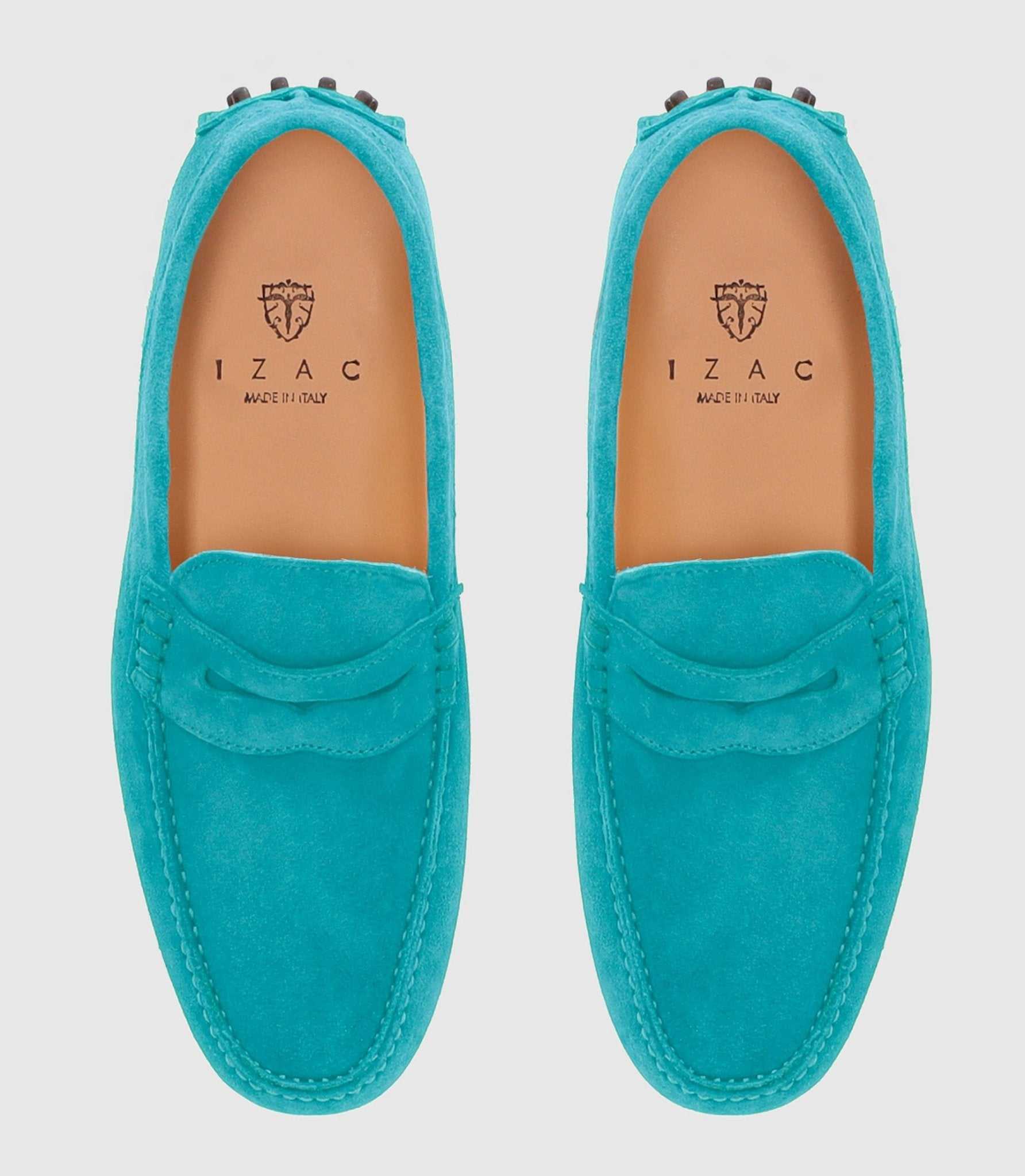 Mocassin en cuir velours bleu ciel "Eros 2" - Image 5