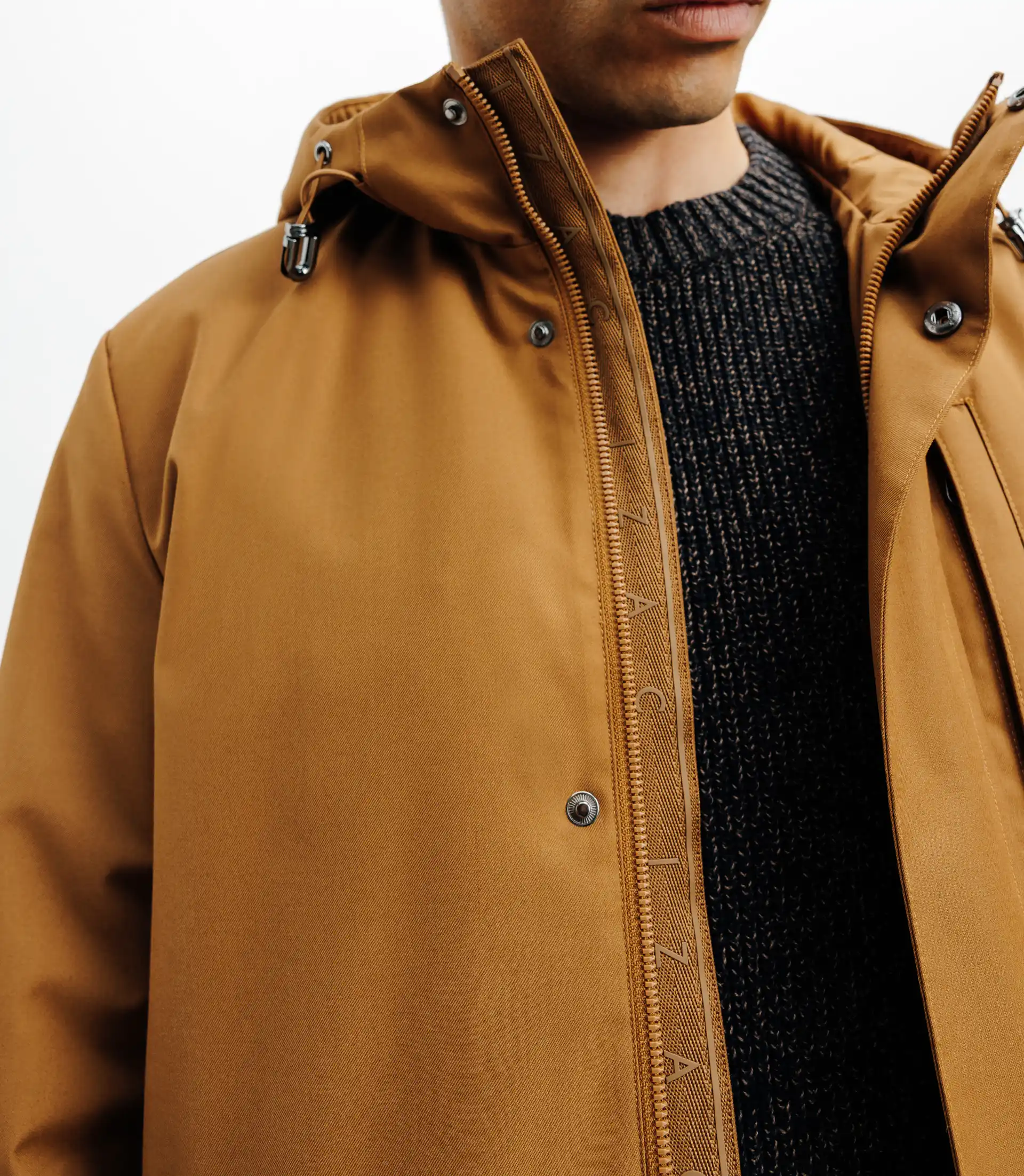 Parka légère à capuche camel - Image 5