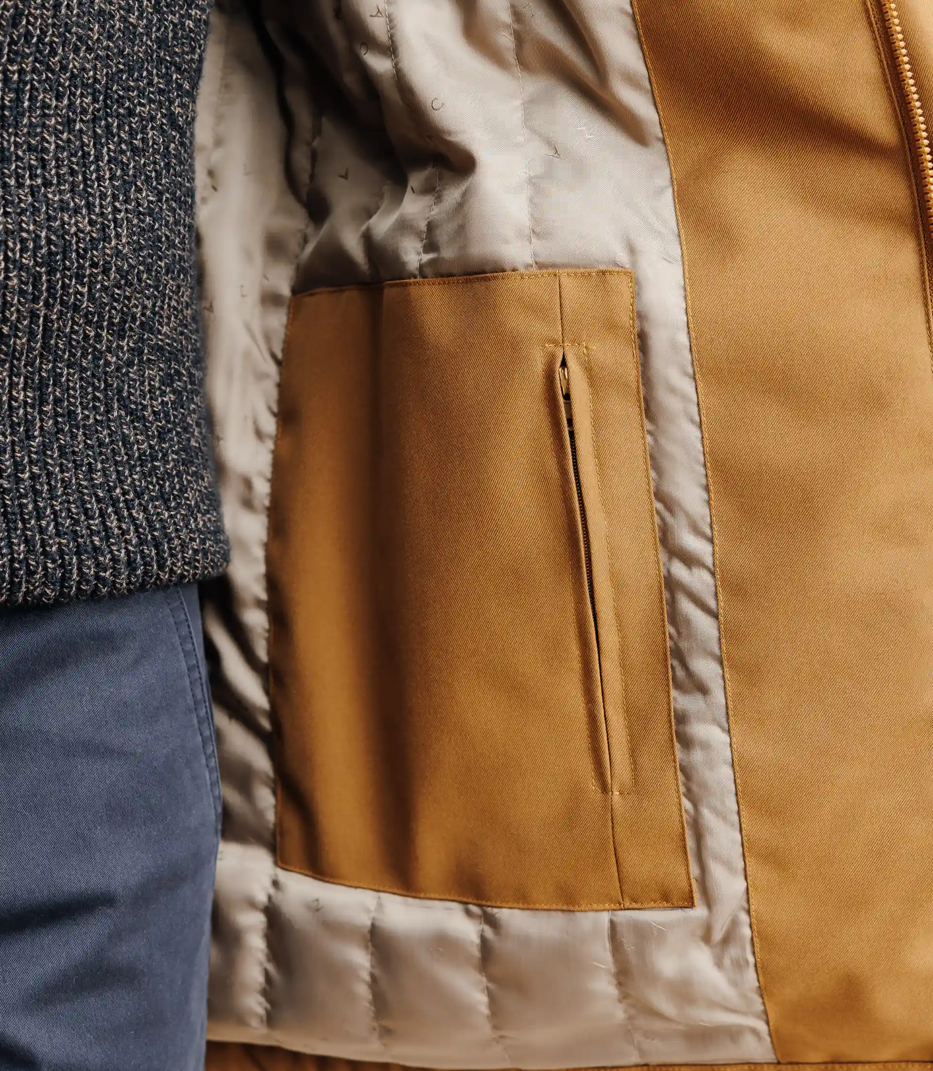 Parka légère à capuche camel - Image 7