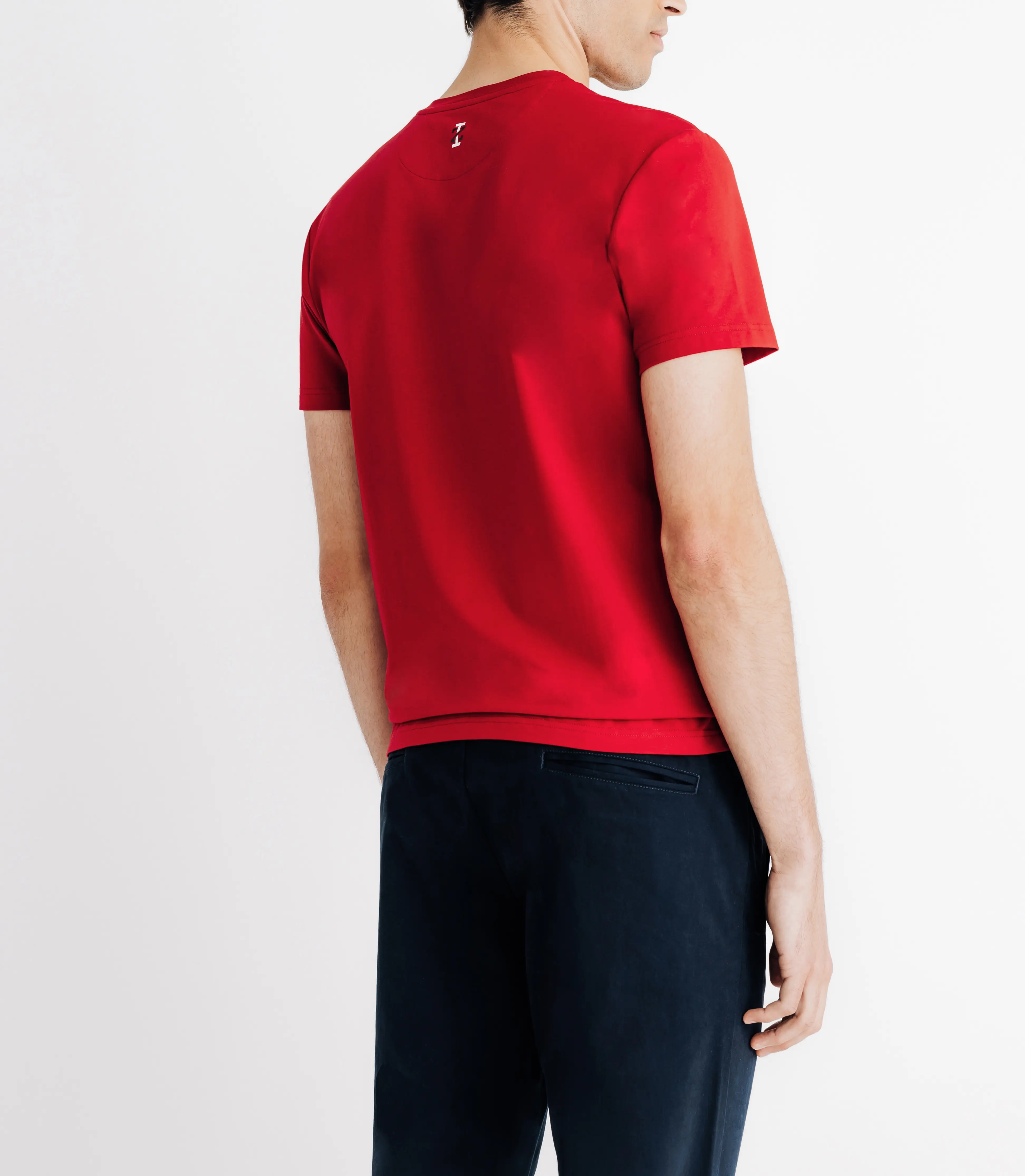 T-shirt col rond avec print rouge - Image 4