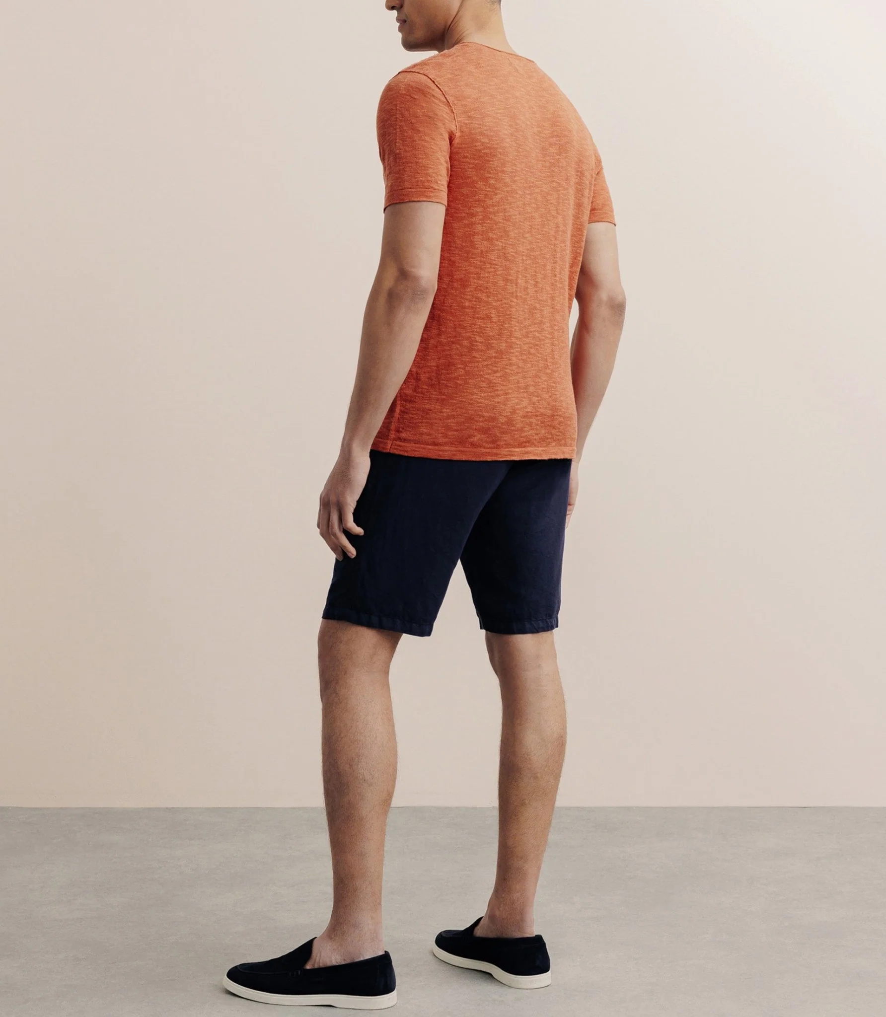 T-shirt boutonné orange foncé - Image 4