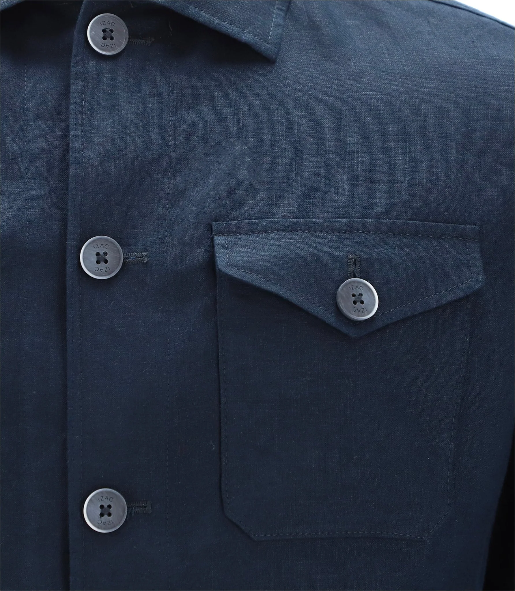 Veste en coton et lin marine ARIZONA - Image 3