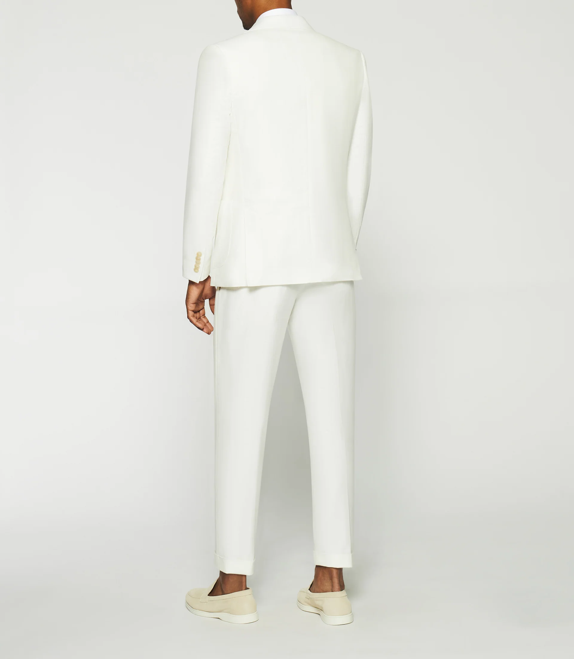 Veste séparable en coton lin blanche CACTUS - Image 4