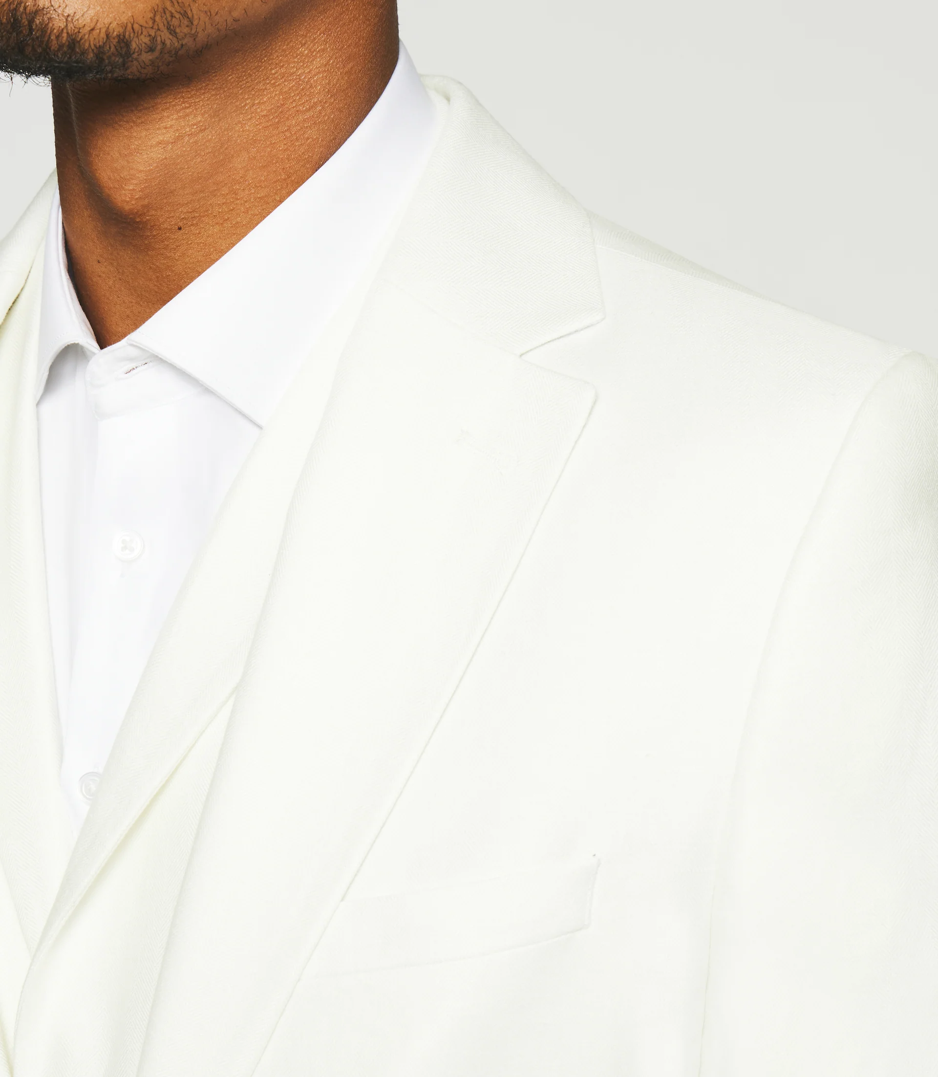 Veste séparable en coton lin blanche CACTUS - Image 5